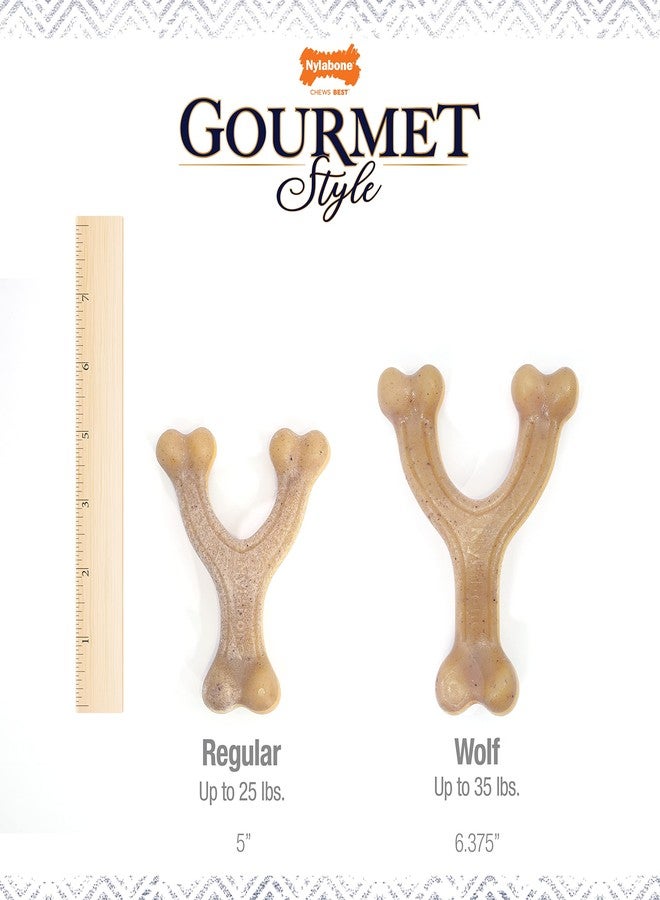 Nylabone Gourmet Style Wishbone Strong Chew Toy for Dogs, Chicken Flavor, Large - Up to 50 lbs, 1 Count - Image 4